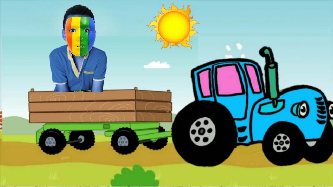 Видео песенок синий трактор по полям. Синий трактор МЕГАСБОРНИК. Папалям папалям синий трактор. Синий трактор едет трактор по полям.