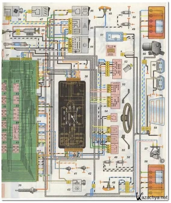 Схема электрооборудования ВАЗ 2109 карбюратор высокая панель. Электросхема ВАЗ 2109. Схема электрооборудования 2108. Схема электропроводки ВАЗ 2109.