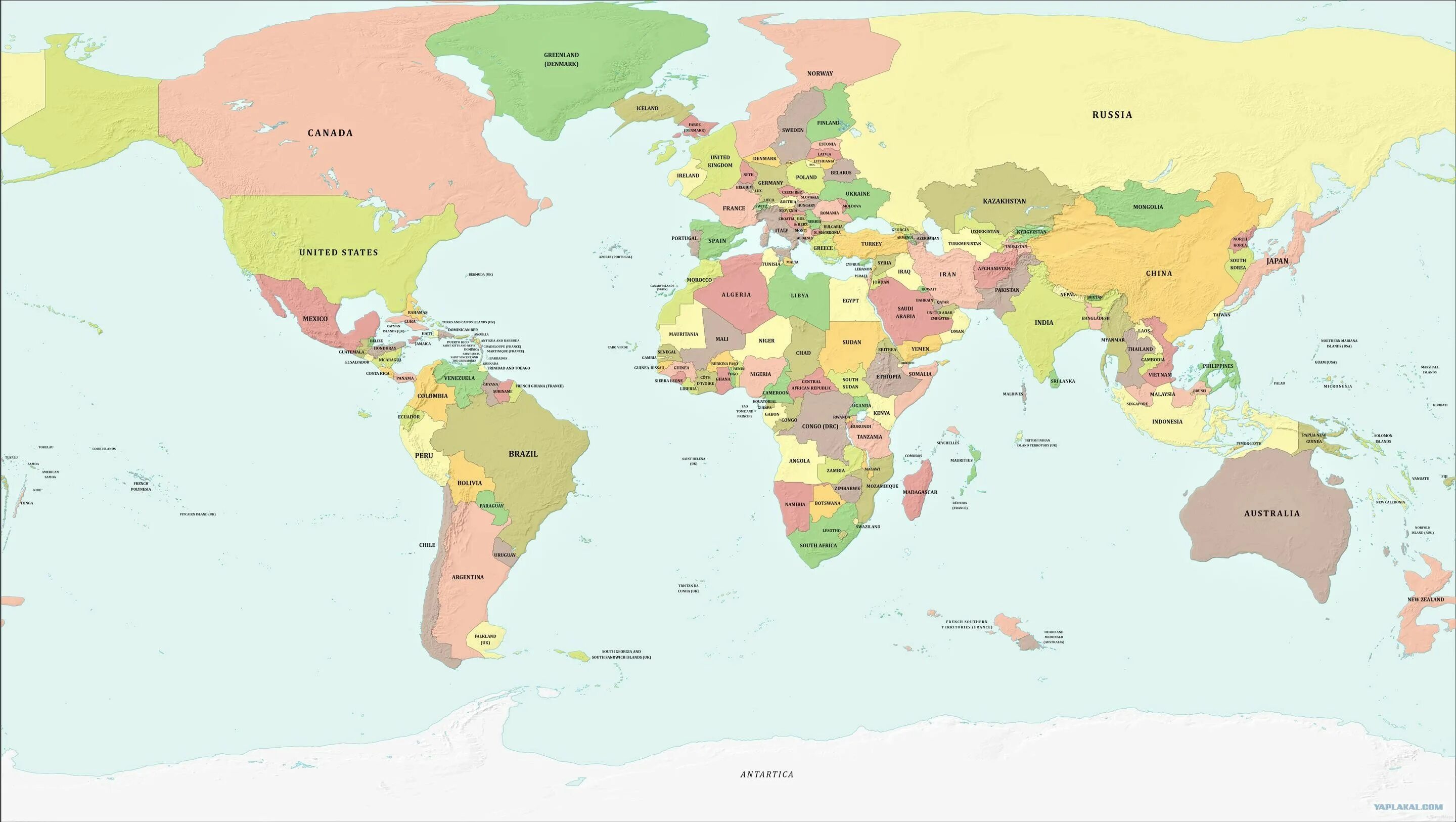 Карта страны 2022 год. Политическая карта с границами государств 2022.