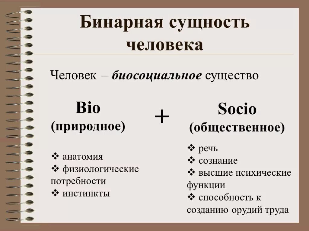 Личность биосоциальное существо. Человек биосоциальное существо Обществознание 6 класс. Бинарная сущность человека. Биосоциальная сущность человека. Человек как биосоциальное существо.