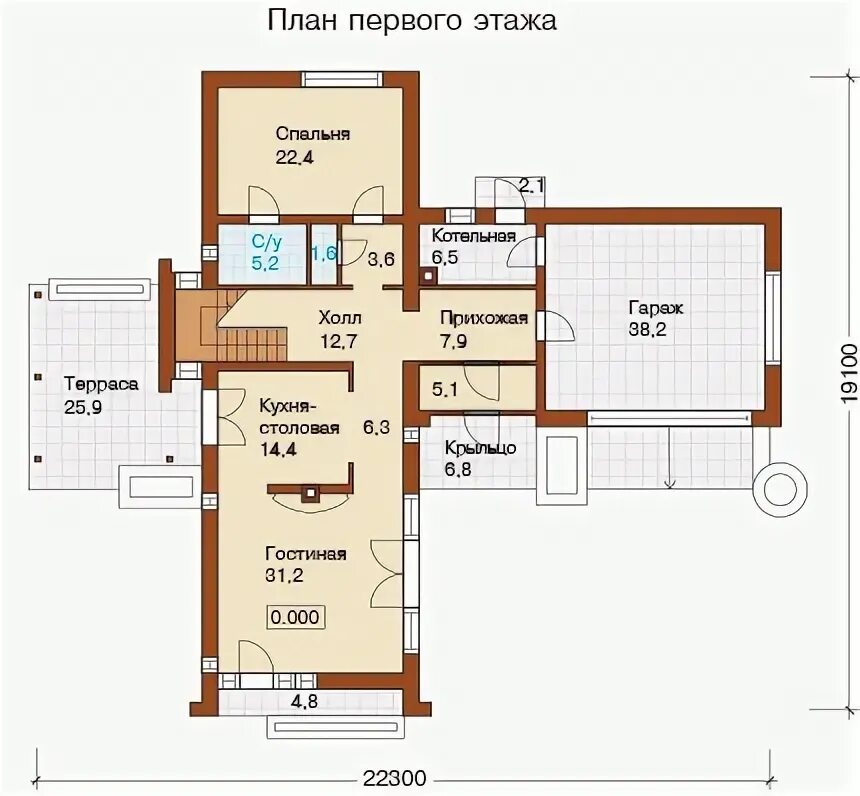 Проект г образного дома 2 этажа Проект двухэтажного кирпичного дома с мансардой № 31-82 в европейском стиле ката
