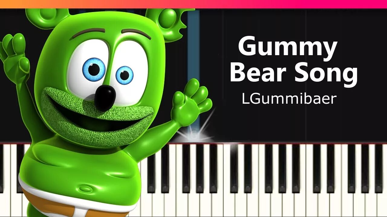 Песня the gummy bear song. Gummy Bear Song. Gummy Bear Piano. Gummy Bear Full Chord. Gummibär Microphone.