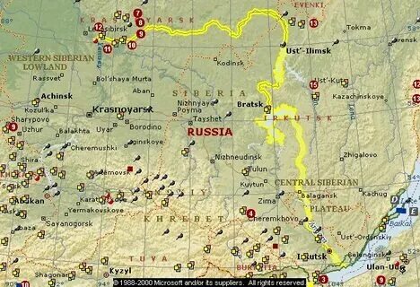 Ангара координаты