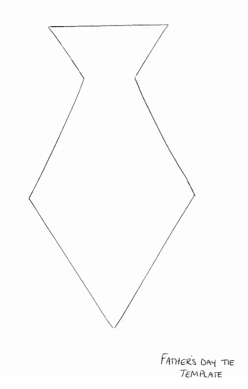 Шаблон галстука для вырезания из бумаги Neck Tie with Stars Coloring Page (Father's Day) Fathers day coloring page, Fa