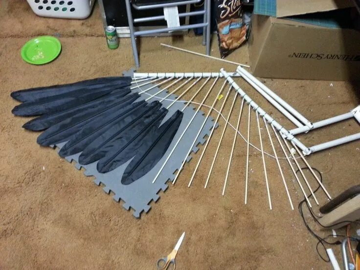 Как сделать самодельные крылья Cosplay wings, Wings costume, Diy angel wings