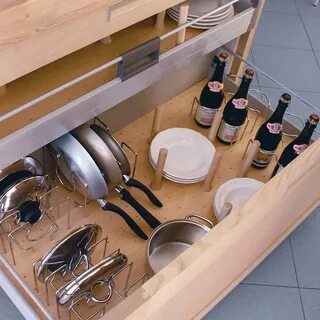Хранение в шкафах на кухне