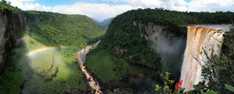 Kaieteur Falls, Guyana OC 2900x1172 Guyana, Best places to travel, Motorist