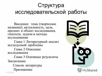 Структура оформления исследовательской работы