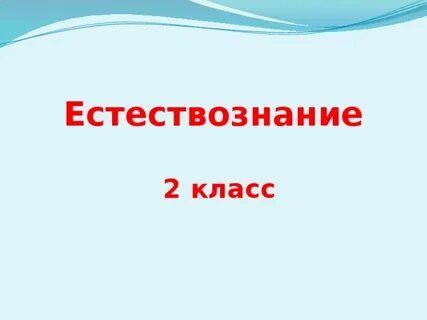 Естествознание 2