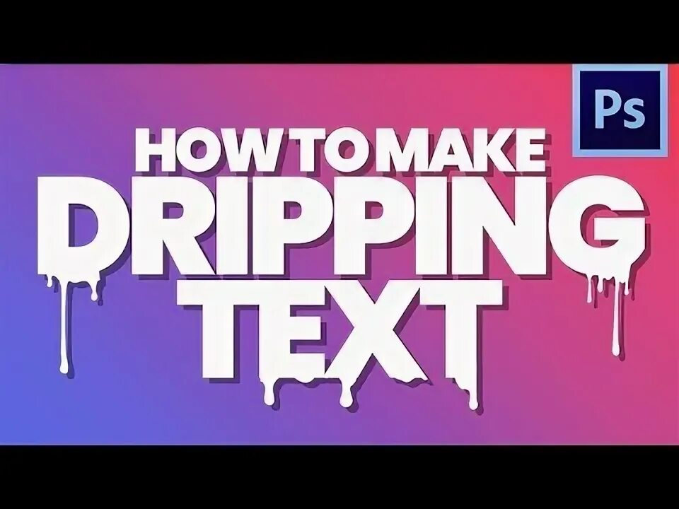 Dripping text. Dripping text
