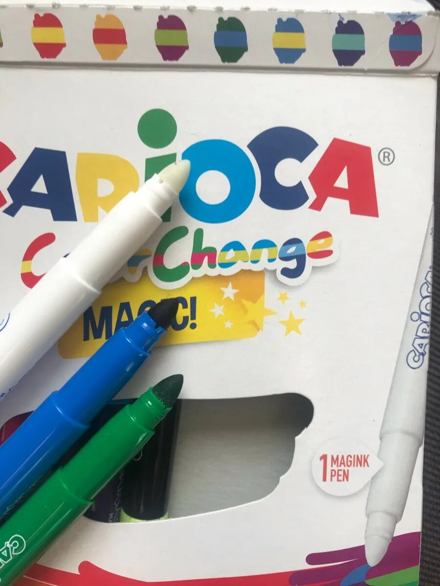 Фломастеры меняющие. Фломастеры меняющие цвет carioca &quot;color change&quot;, 9цв+1, 10 шт.. фломастер меняющий цвет мерцает.