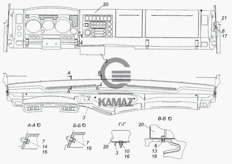 Снять панель приборов камаз
