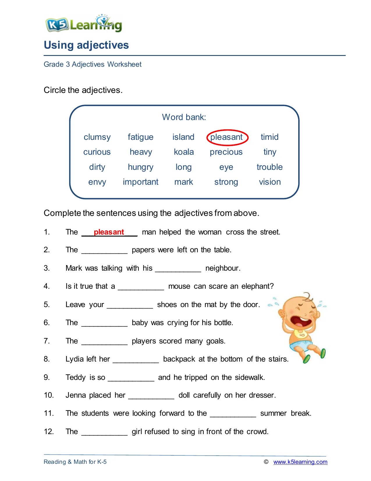 Adjectives for pupils 3 класс. Sentences with adjective. Grammar Worksheet adjectives. Adjectives in the sentences Worksheet. Graded adjectives