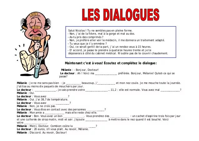 Dialogue la. Диалог на французском языке. Dialogues. Мини диалог на французском. Диалог у врача на французском.