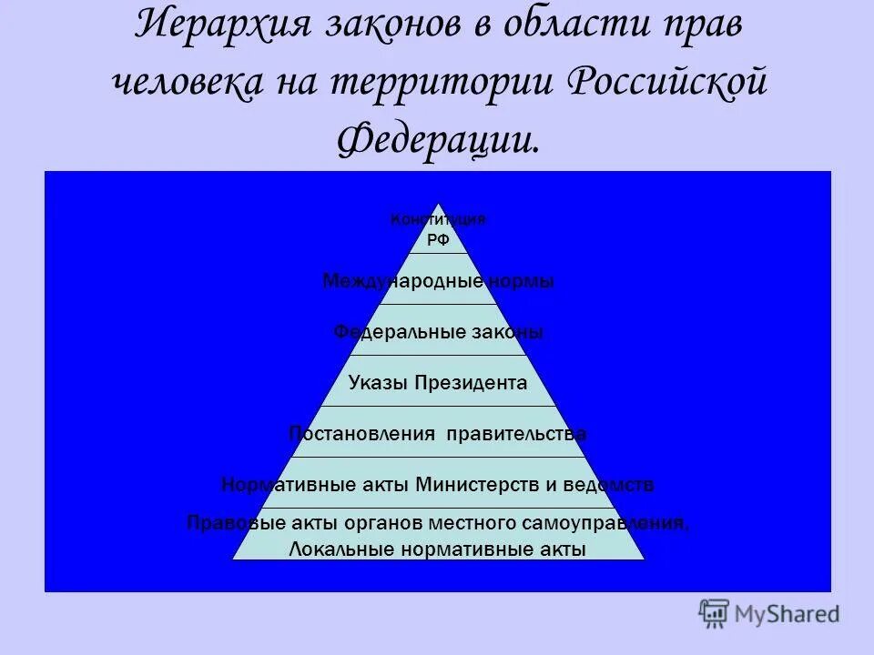 Система иерархии законов