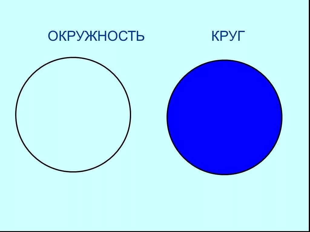 20 кругом было. Круги и окружности. Ктрег окружность. Круг и окружность различия. Отличие круга от окружности.