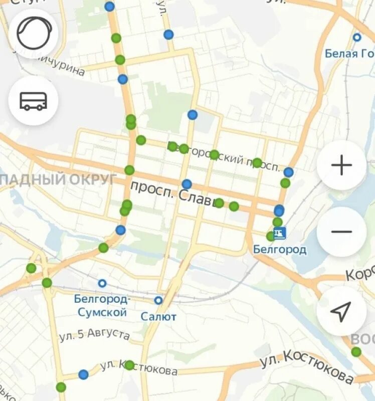 Отследить автобус Белгород. Отслеживание транспорта Белгород.