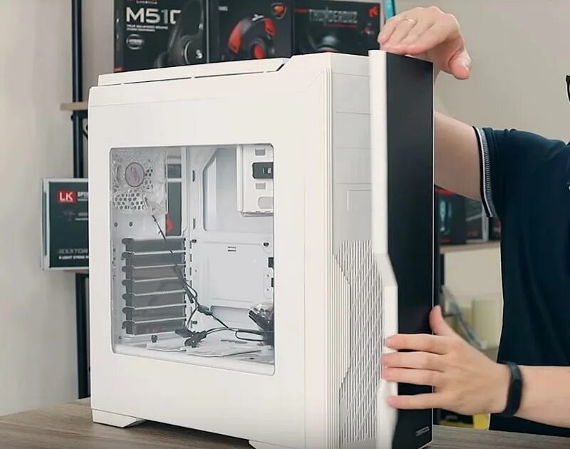 Корпус Deepcool TESSERACT BF Blue без БП - купить в городе ОМСК