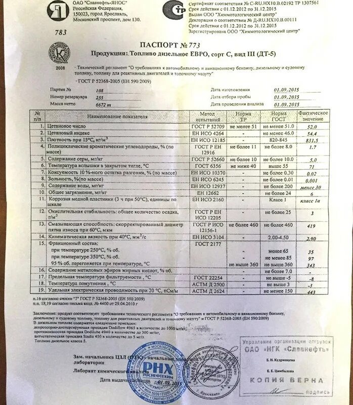 Дизель en 590 (10 ppm).