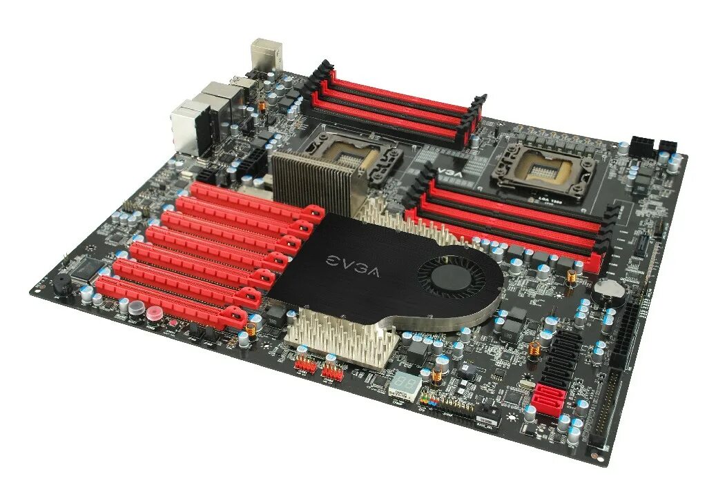 Плата под 2 процессора. Материнская плата evga 2 процессора. двухпроцессорной материнской платы lga1366. evga classified sr-2. материнская плата socket 1366 два процессора.