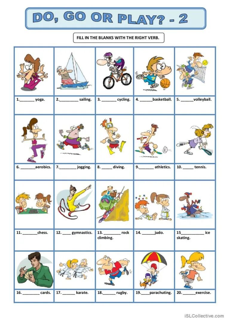 Do play go exercise. Задание на go do play. do play go с видами спорта. do play go с видами спорта упражнения. do play go с видами спорта exercises.