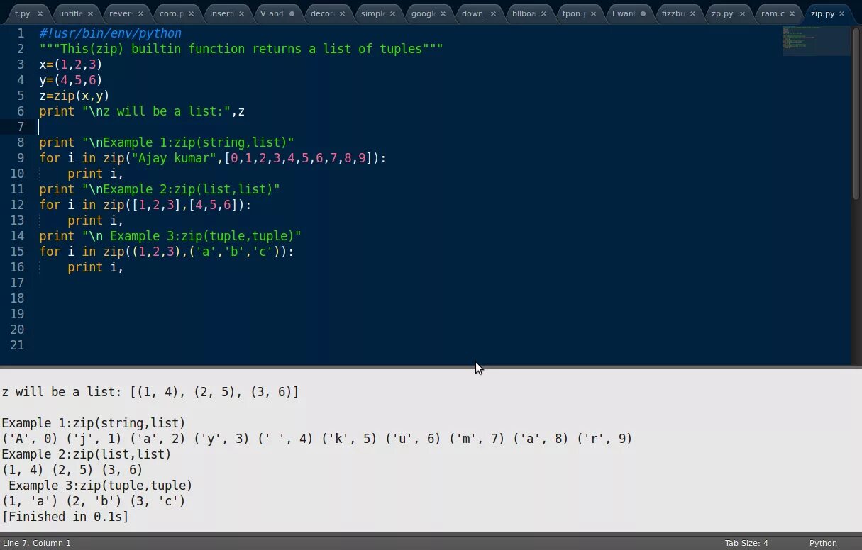 Числа в порядке возрастания в питоне. Zip в питоне. Функция zip. Python program example. Быстрый Python.