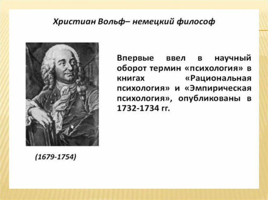 Вольф психология. Вольф психология