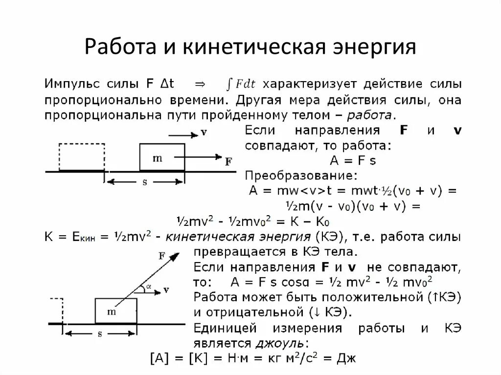 Энергия импульса тела. Работа и кинетическая энергия. Работа силы импульса. Работа кинетической энергии формула. Работа силы кинетическая энергия.