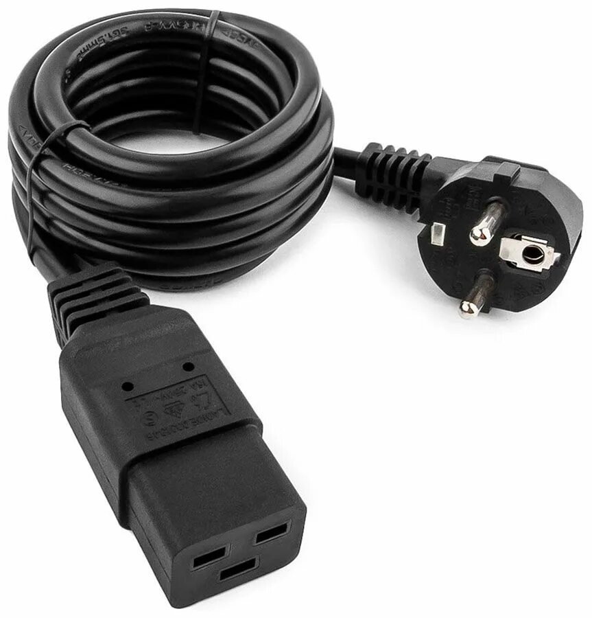 Iec 7. Кабель питания cablexpert pc-186-c19, 1.8м, schuko-с19, 16а, черный, с заземлением. power cord pc-186-c19, 1.8 m. кабель питания cablexpert cee 7/7 iec 320 c13. cee 7/7 - iec 320 c19.