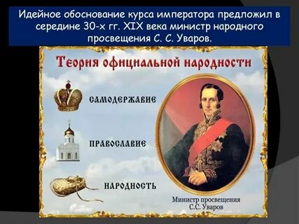 Объясните суть теории официальной народности история