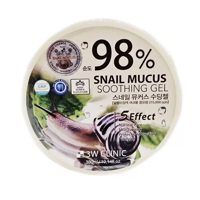 3w Clinic универсальный гель с улиточным муцином 98% Snail mucus Soothing Gel. [3w Clinic] гель универсальный улиточный муцин Snail Soothing Gel 98%, 300 мл. 3 W Clinic гель с улиточным муцином 98%. Универсальный гель с улиточным муцином Snail mucus Soothing Gel, 3w Clinic 300 мл 46336. Snail soothing gel