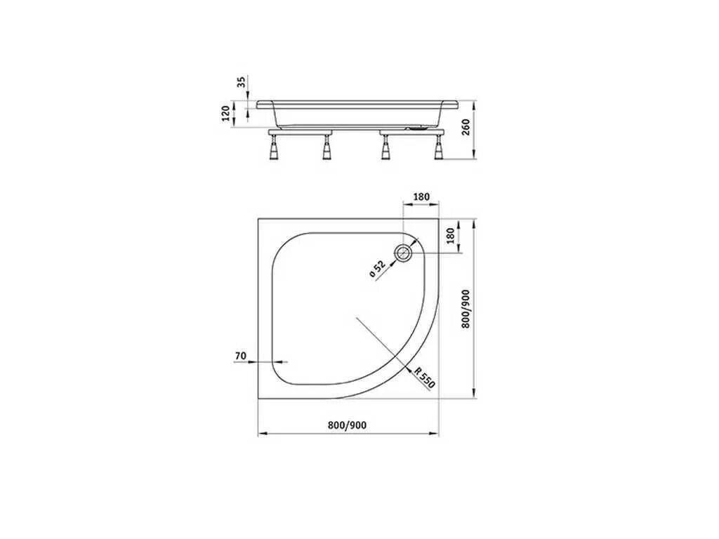 Формы поддонов душевых кабин. Поддон сантехнический 500х500. Опора для душевого поддона 800х800мм. Размеры душевого поддона 800х800. Ширина душевого лотка если поддон 800.