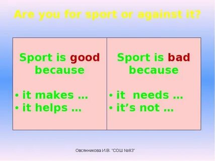 But sport is not