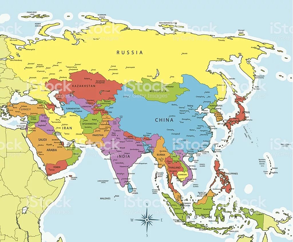 Карта Европы и Азии со странами крупно на русском. Политическая карта Азии. Политическая карта Евразии со странами крупно на русском 2022. Asia на русском