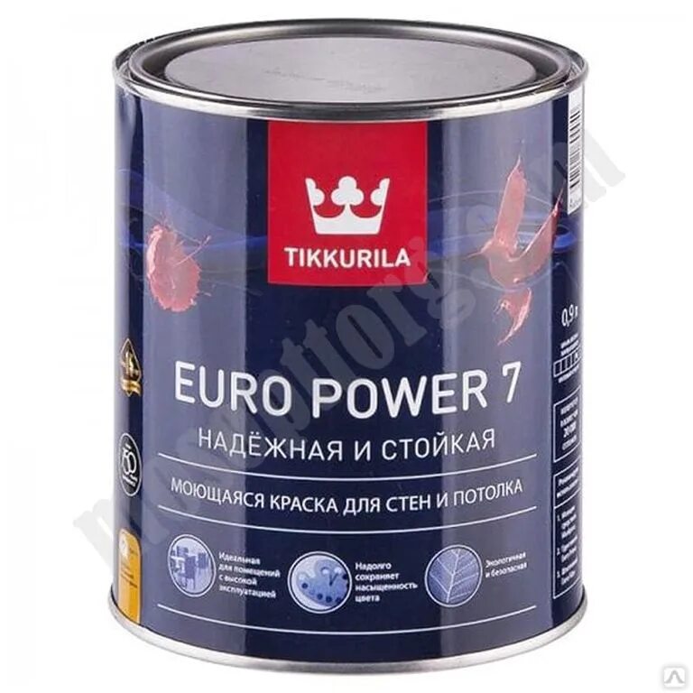Евро 7 купить. Tikkurila Euro Power 7 9л. Краска Tikkurila Euro Power-7 база а. Краска Тиккурила евро повер 7. Tikkurila Euro Power 7 (база а).