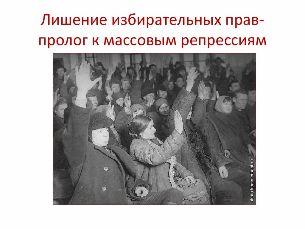 Избирательное право женщин в россии. Лишение избирательных прав 1918г. Лишение избирательных прав 1930. Избирательное право 1918.