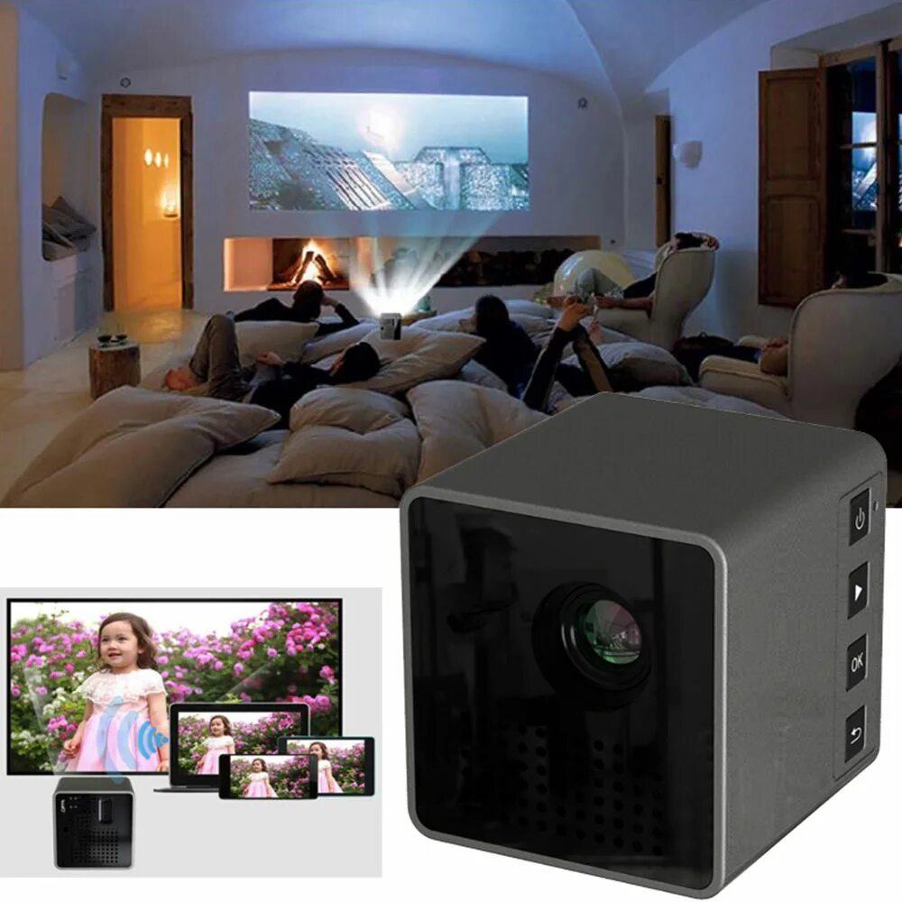 Проектор дома видео. Проектор (p860 с wifi). mini projector dlp 1080p hd. проектор unic p1+ plus wifi. проектор для домашнего кинотеатра с wifi.