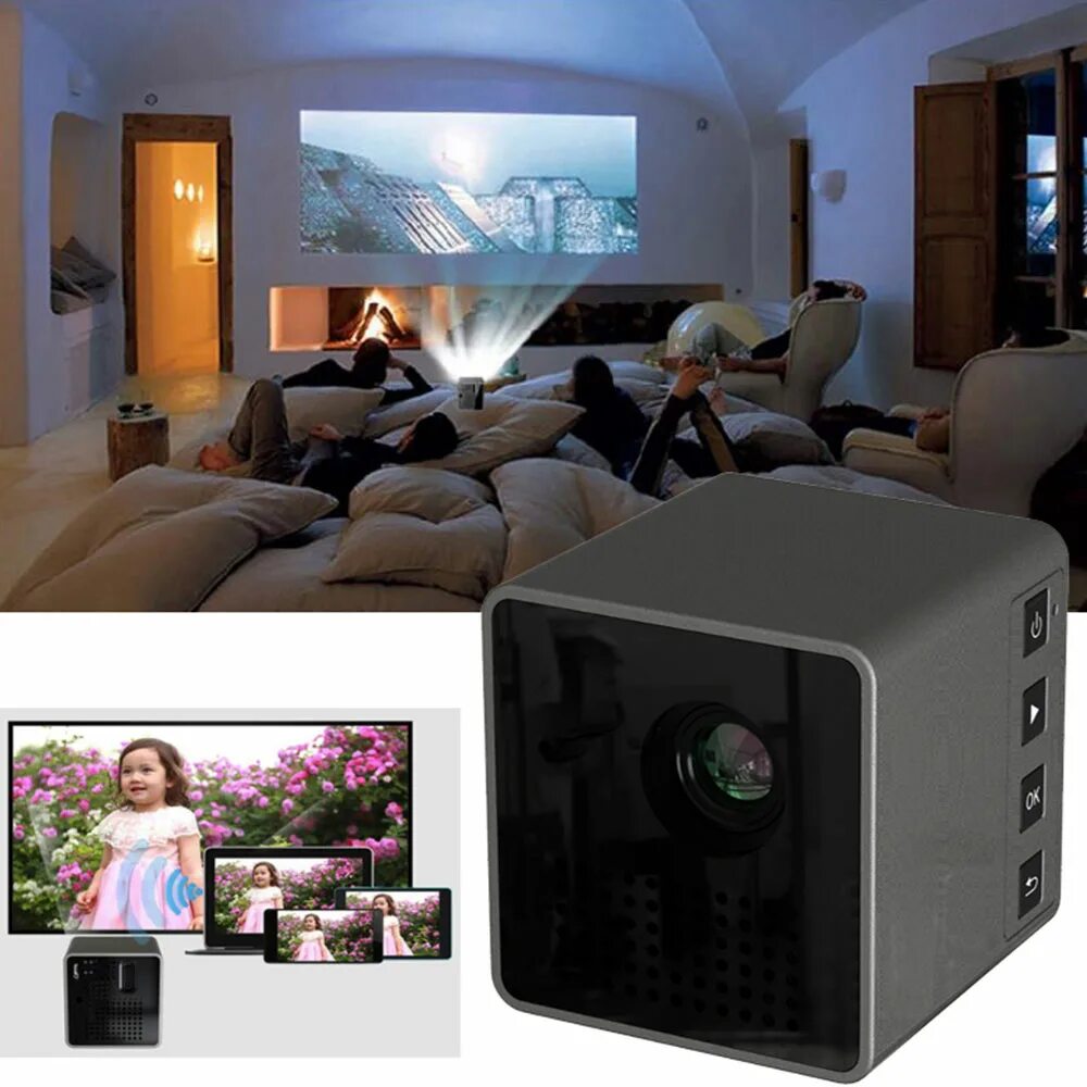 Домашний кинотеатр android. Проектор (p860 с WIFI). Проектор unic p1+ Plus WIFI. Проектор Smart Home Theater DLED.