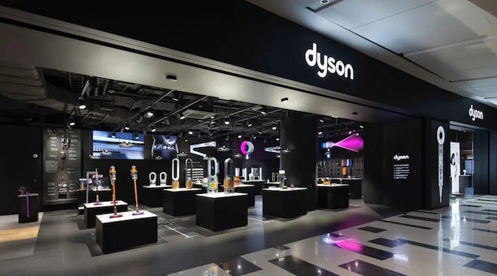Shop-in-shop Дайсон. Дайсон Дубай. Dyson Store. Дайсон в Стамбуле.