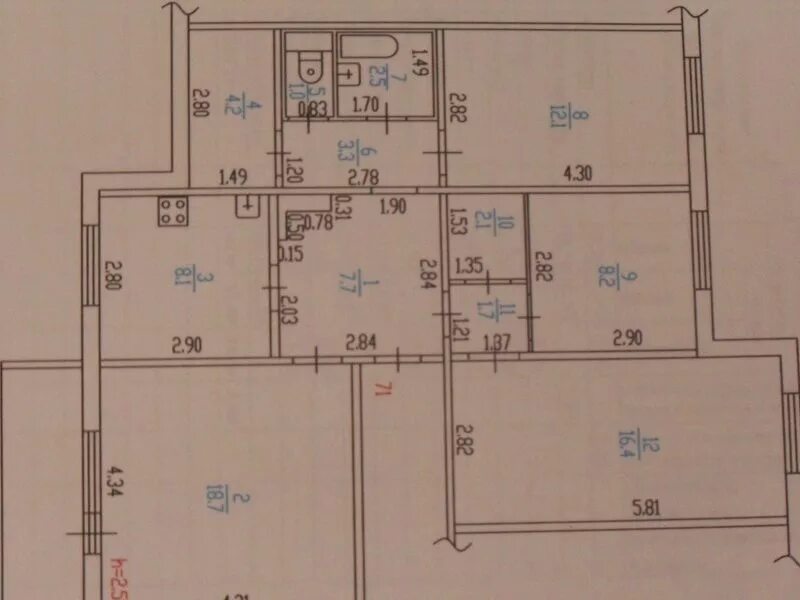 4 комнатная квартира барнауле. 97 Улучшенная планировка 2 комнатная 65кв.