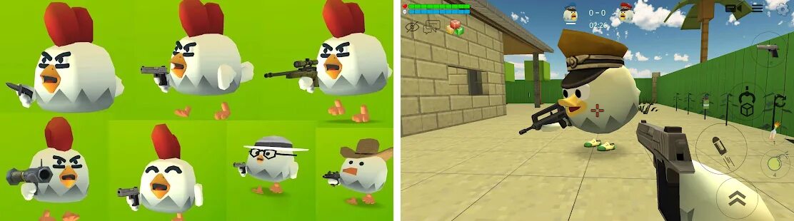 Клоны чикен. Чикен Ган 3д анимация. CHALOAPPS Chicken Gun. Чикен Ган 2. Chicken Gun сэндбокс.