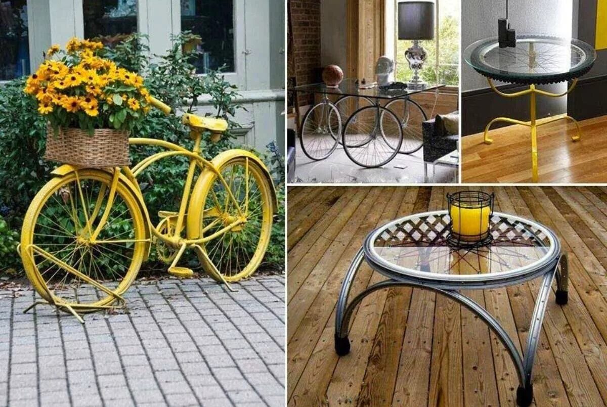 Новая жизнь предметов. Велосипед в саду декор. Клумба из старого велосипеда. Велосипед в саду декор для сада. Декор для сада из велосипедного колеса.