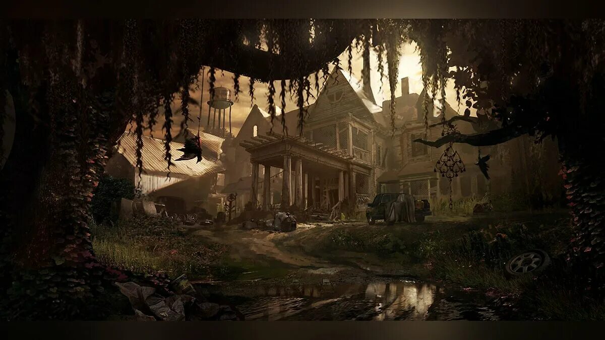 Обитель 7 игра. Resident Evil Village деревня арт. Резидент ивел 7 особняк.