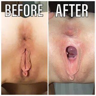 Beautiful before/after shot of one of my favorite sluts after my big thick ...