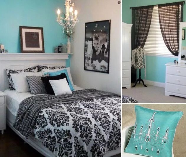 Tiffany room 69. Спальня в бирюзовом цвете. Стиль тиффани в интерьере. Tiffany room 69. Бирюзовый интерьер.