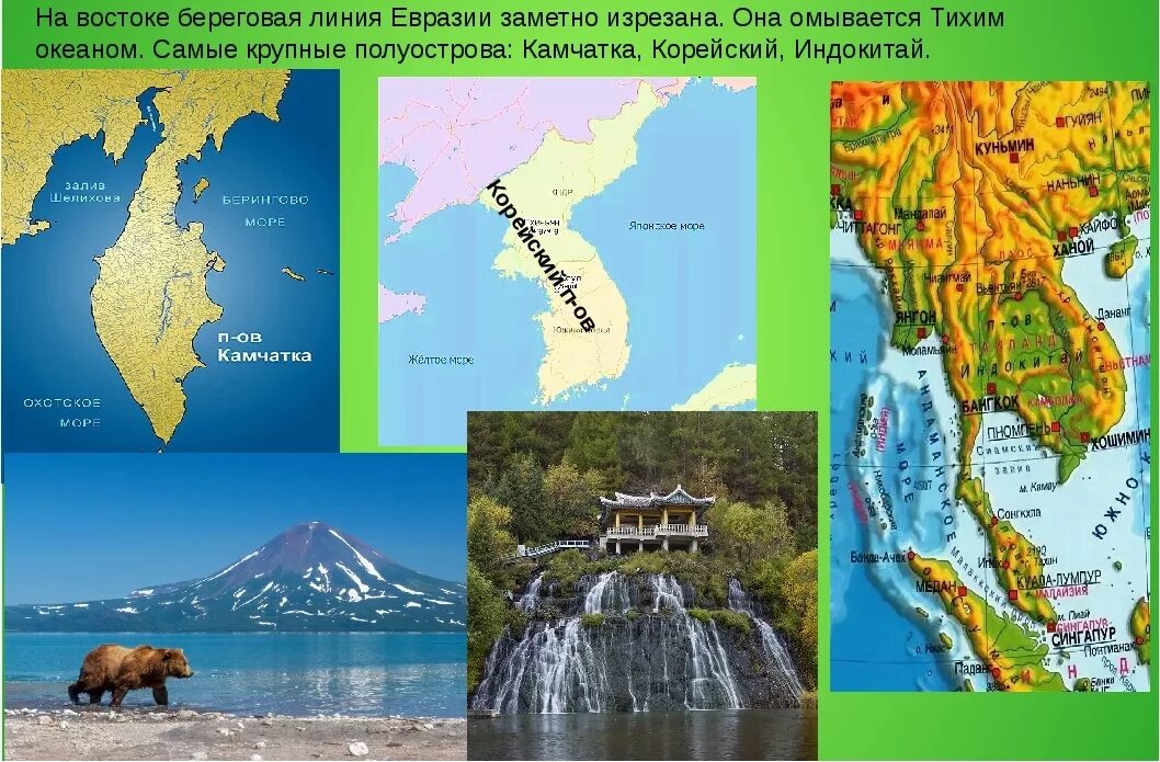 Наиболее изрезана береговая линия. Полуострова тихоготокен. Острова и полуострова. Острова и полуострова Тихого океана. Моря заливы проливы острова полуострова Тихого океана.