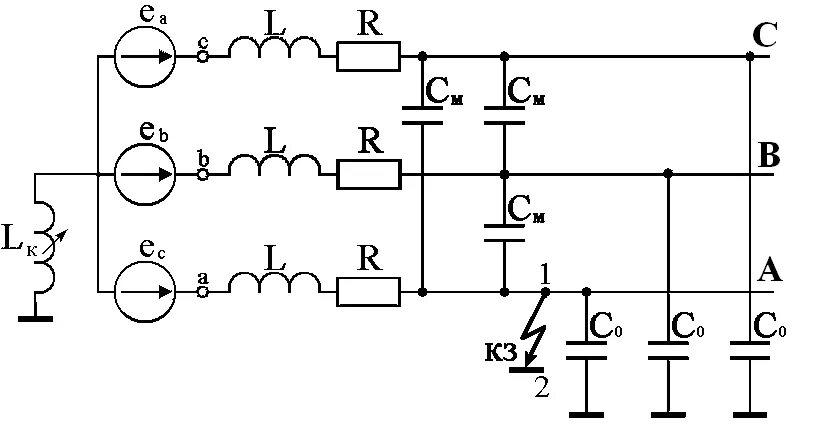 Компенсация емкостного тока на землю. Компенсация емкостного тока замыкания на землю. Емкостные токи в сетях 6-35 кв. Емкостной ток линии 35 кв. Компенсация емкостного тока замыкания на землю в сетях 6-35 кв.