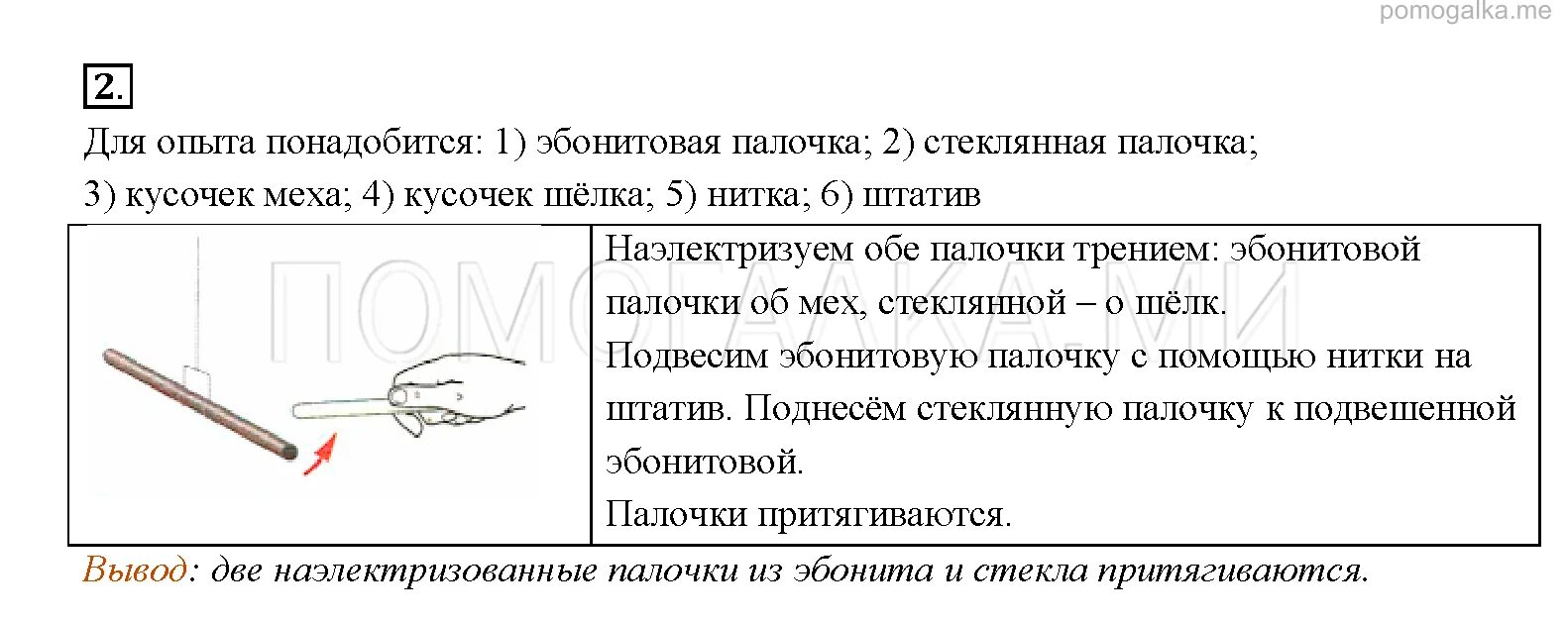 Контрольная работа электризация тел 8 класс. Электризация тел при соприкосновении 8 класс физика перышкин. опыт с эбонитовой палочкой. физический эксперимент эбонитовая палочка. взаимодействие эбонитовой палочки и стеклянной палочки.