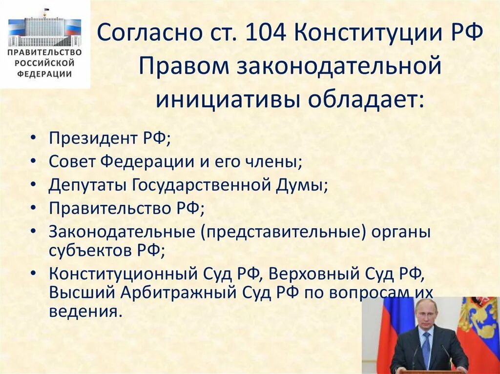 Правом законодательной инициативы