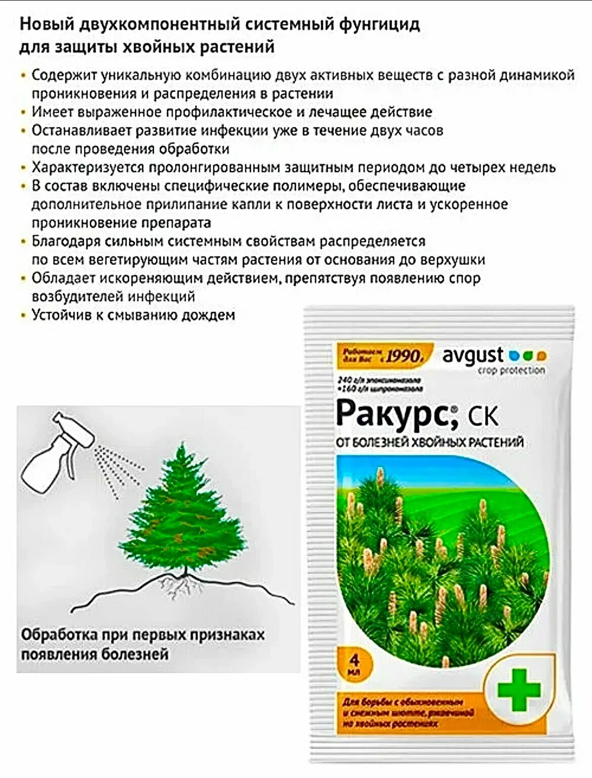 Ракурс препарат для хвойных применение